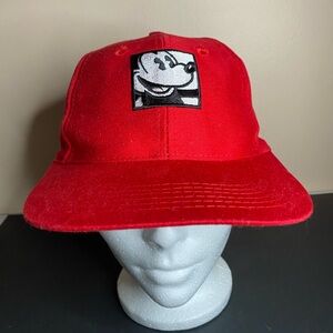 Disney Mickey Mouse Hat Embroidered Red Baseball Adjustable Adult Cap Unisex